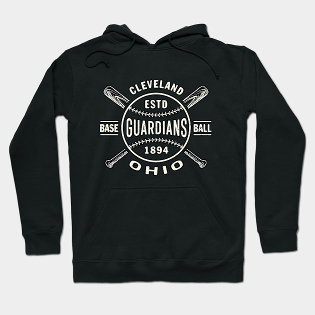 Cleveland Guardians Bats & Ball by Buck Tee Hoodie by Buck Tee